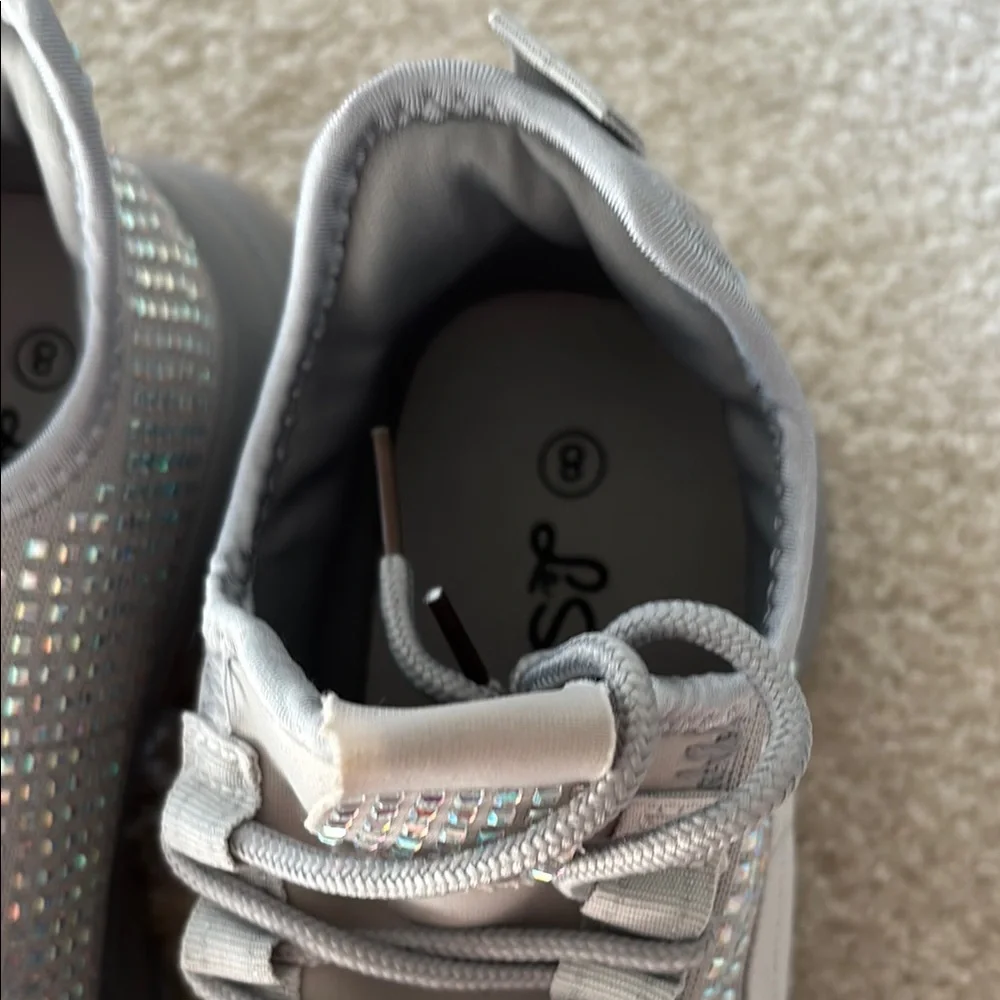 Silver Rhinestone Sneakers - Picture 2 of 7